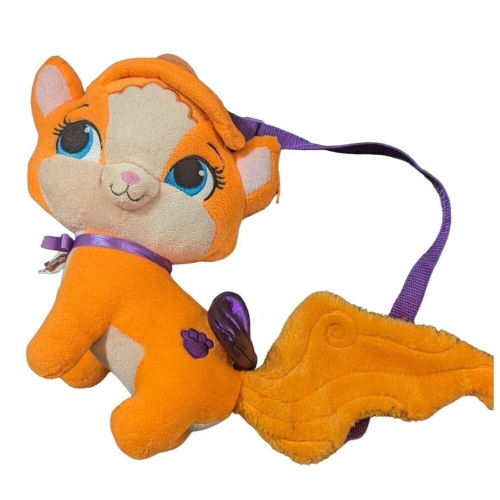 Disney Princess Palace Pets Pumpkin Plush‎ purse Orange Cat 15" Stuffed Animal